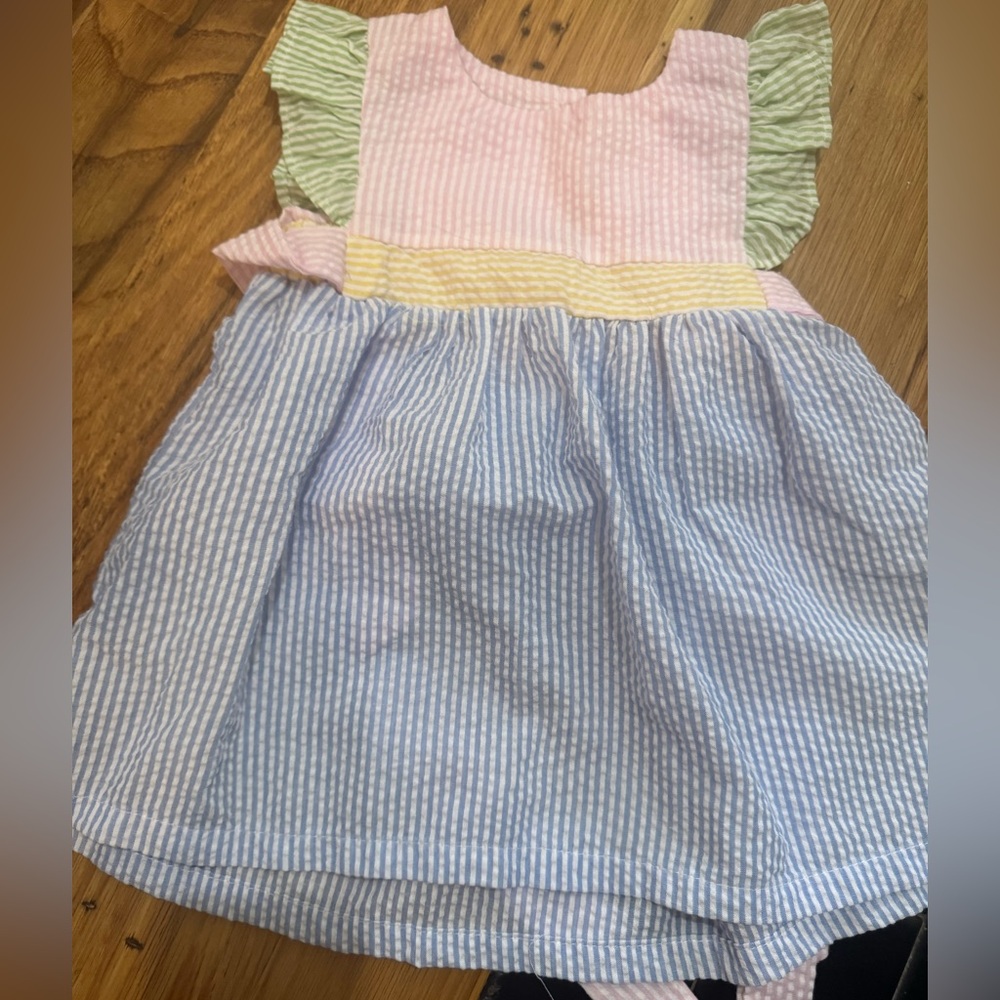Classic Whimsy Seersucker Dress 18m